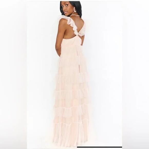Show Me Your Mumu Fairy Tale Maxi Dress Tulle Dusty Blush SZ M NWT ($298 Retail) - Picture 2 of 10